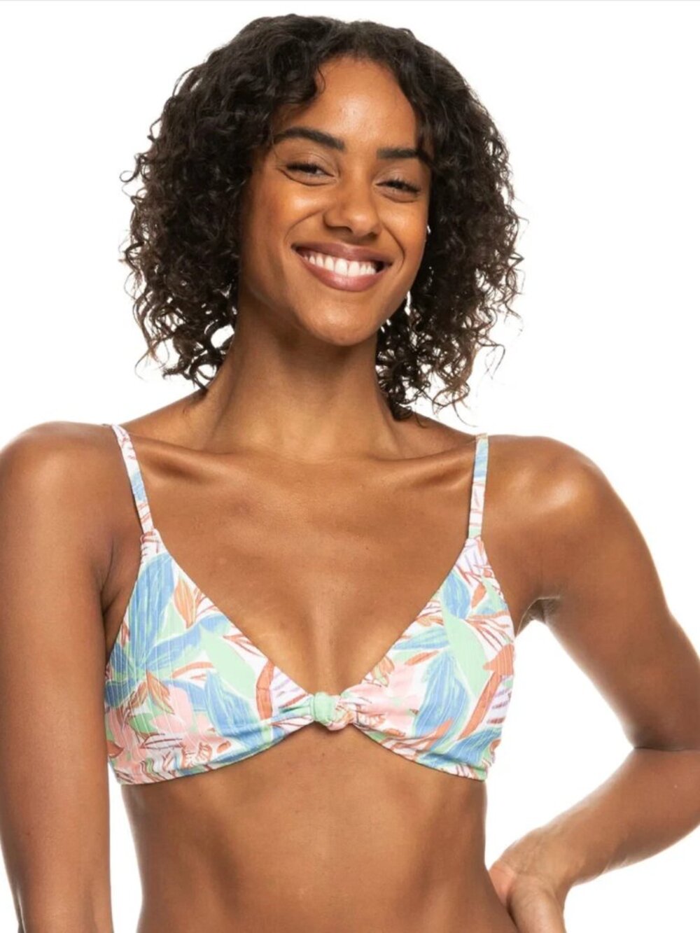 NWT Roxy Love The Surf Knot Triangle Bikini Top M